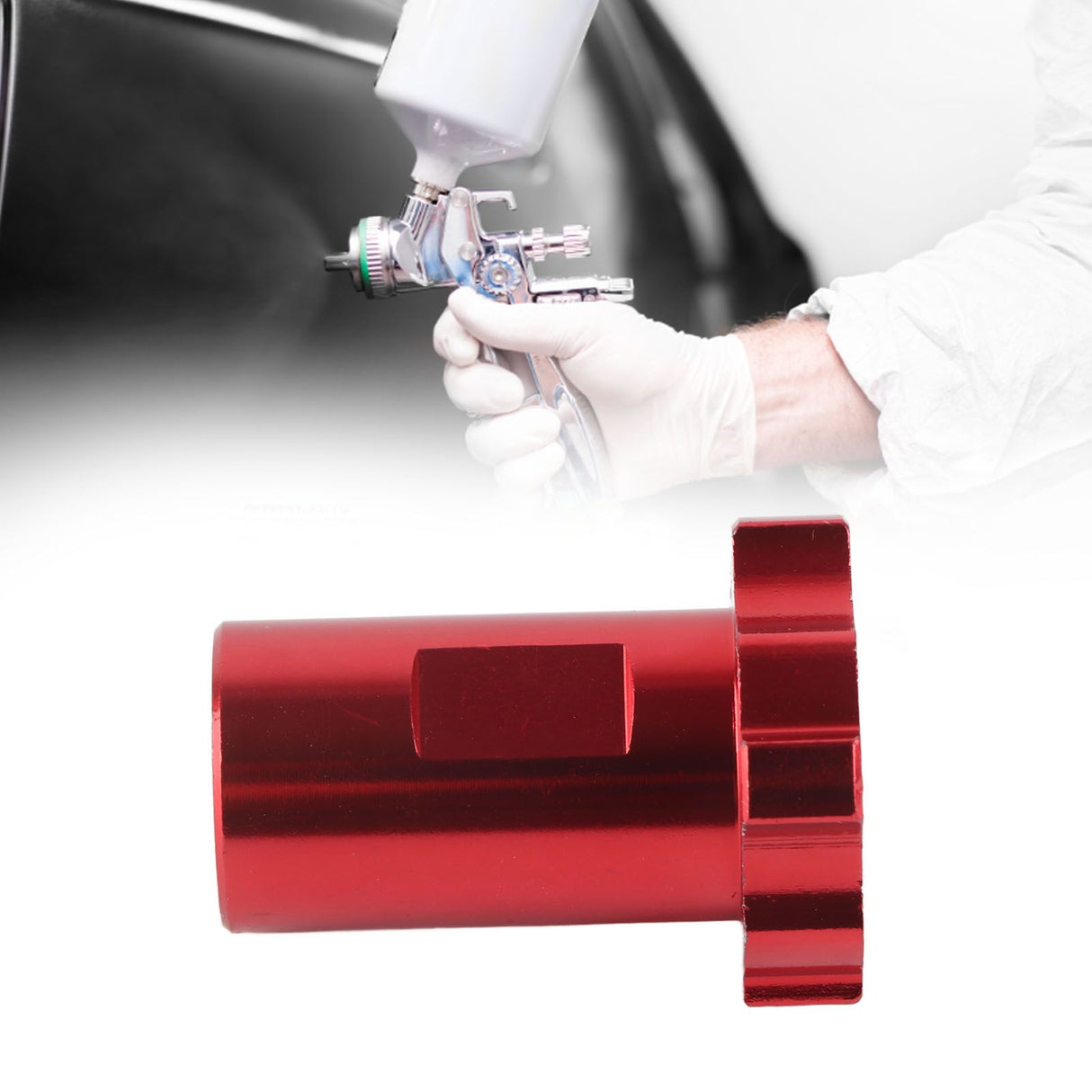 M16 1.5mm Spray Cup Connector Pot Joints Stainless Steel Disposable Pot Connector Airbrush Adapter Internal Thread