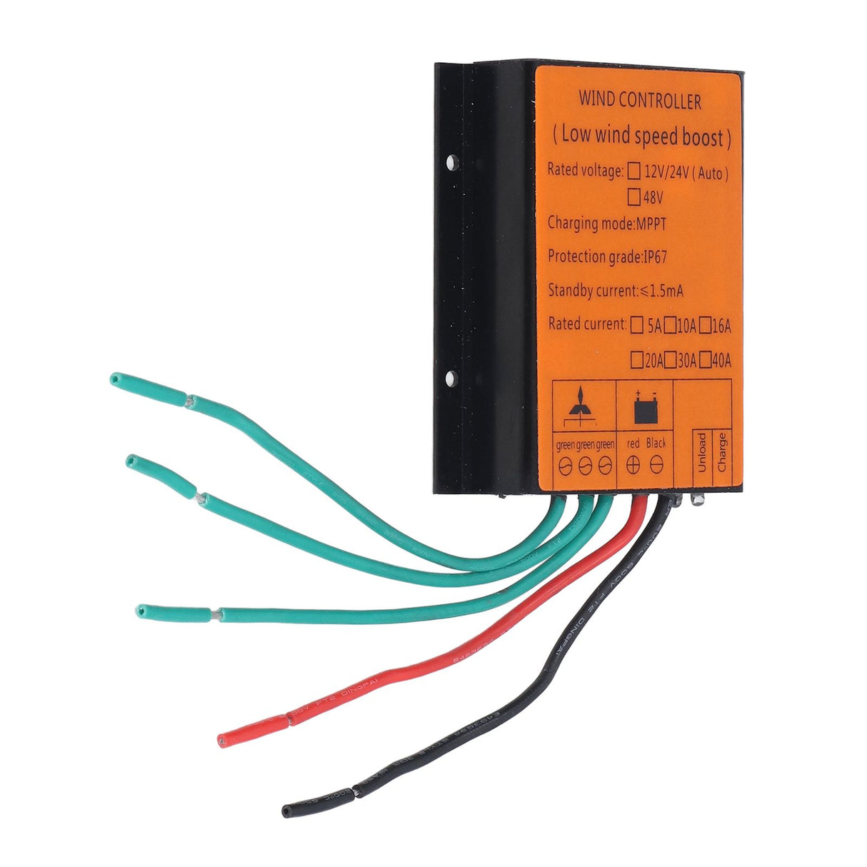 Wind Charge Controller 48V 600W MPPT Low Voltage Charging IP67 Protection Step Up Wind Energy Controllers 10A