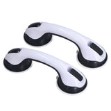 2pcs Shower Handle Curved Design Double Lock Security Toolless Installation Plastic Shower Support Bar for Elderly - Side View