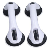 2pcs Shower Handle Curved Design Double Lock Security Toolless Installation Plastic Shower Support Bar for Elderly