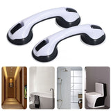 2pcs Shower Handle Curved Design Double Lock Security Toolless Installation Plastic Shower Support Bar for Elderly - Extra Image