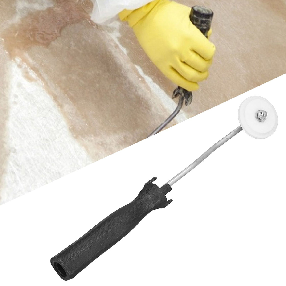 Fiberglass Roller Tool Fiberglass Laminating Roller with Ergonomic Handle for Bathtub Shower Boat Repair DIY Projects