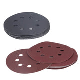 100PCS 5in Round Sanding Disc Include 80 180 240 320 400 800 1000 1500 2000 3000 Grit Round Sandpaper for Leather Wall - Side View