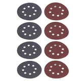 100PCS 5in Round Sanding Disc Include 80 180 240 320 400 800 1000 1500 2000 3000 Grit Round Sandpaper for Leather Wall