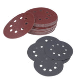 100PCS 5in Round Sanding Disc Include 80 180 240 320 400 800 1000 1500 2000 3000 Grit Round Sandpaper for Leather Wall - 45-Degree Angle