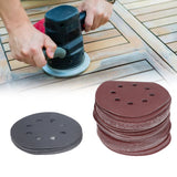 100PCS 5in Round Sanding Disc Include 80 180 240 320 400 800 1000 1500 2000 3000 Grit Round Sandpaper for Leather Wall