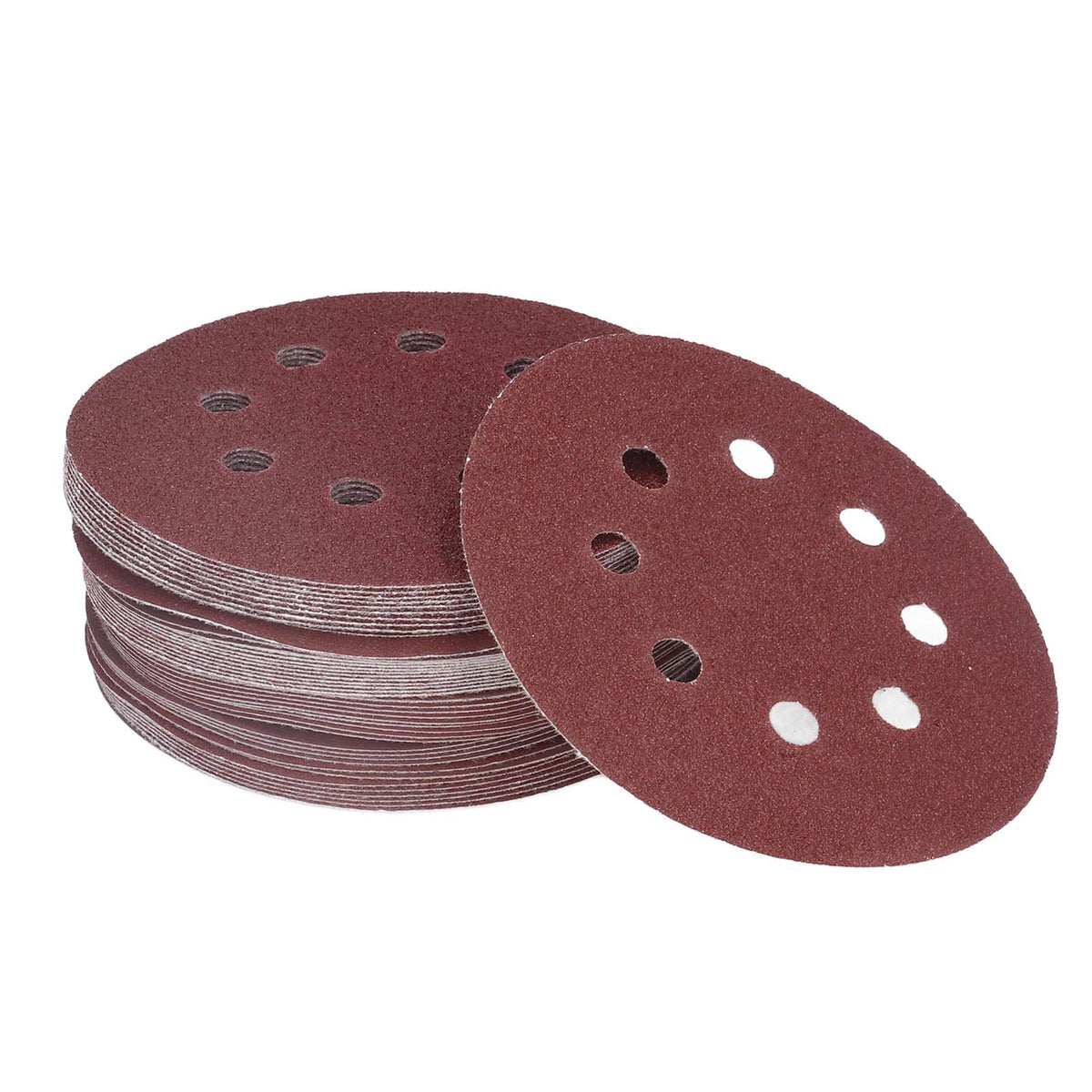 100PCS 5in Round Sanding Disc Include 80 180 240 320 400 800 1000 1500 2000 3000 Grit Round Sandpaper for Leather Wall