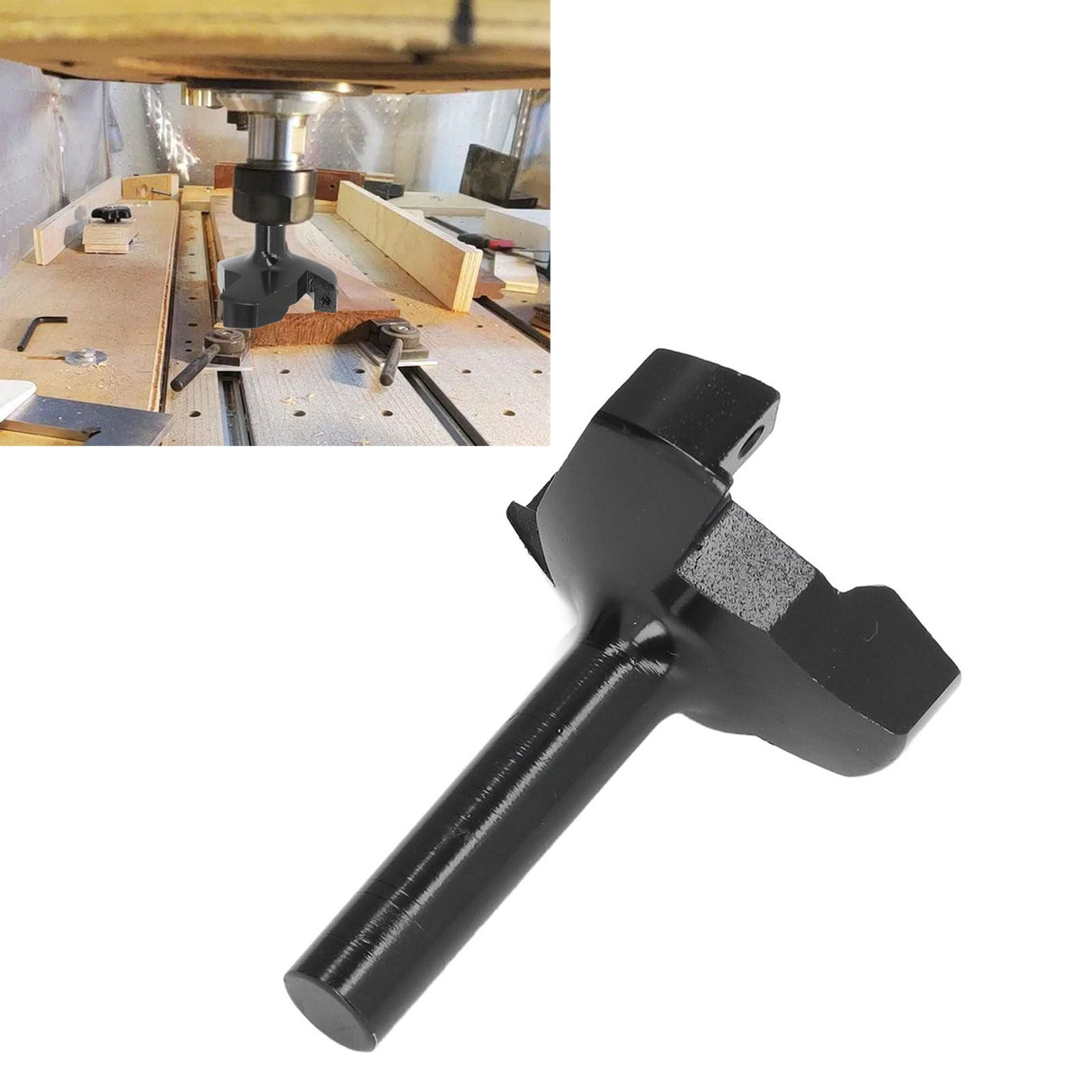 Spoilboard Router Bit 3 Flutes Tungsten Steel CNC Spoilboard Surfacing Router Bit for Wood Engraving Machine Trimming Machine