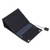 9W Solar Panel Portable Foldable Green Power High Conversion Rate Black Solar Panel Charger for Outdoor Hiking - Rear View