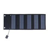 9W Solar Panel Portable Foldable Green Power High Conversion Rate Black Solar Panel Charger for Outdoor Hiking - Low Angle