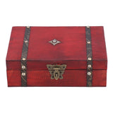 Jewelry Box Antique Wooden Photography Shooting Props Desktop Storage Box with Lock