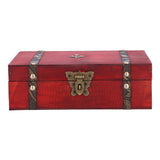 Jewelry Box Antique Wooden Photography Shooting Props Desktop Storage Box with Lock