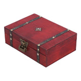 Jewelry Box Antique Wooden Photography Shooting Props Desktop Storage Box with Lock