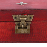 Jewelry Box Antique Wooden Photography Shooting Props Desktop Storage Box with Lock