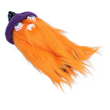 Halloween Dolls Ornament Halloween Plush Gnome with Witch Hat and Vampires Tooth for Halloween DecorationsOrange