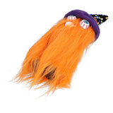 Halloween Dolls Ornament Halloween Plush Gnome with Witch Hat and Vampires Tooth for Halloween DecorationsOrange