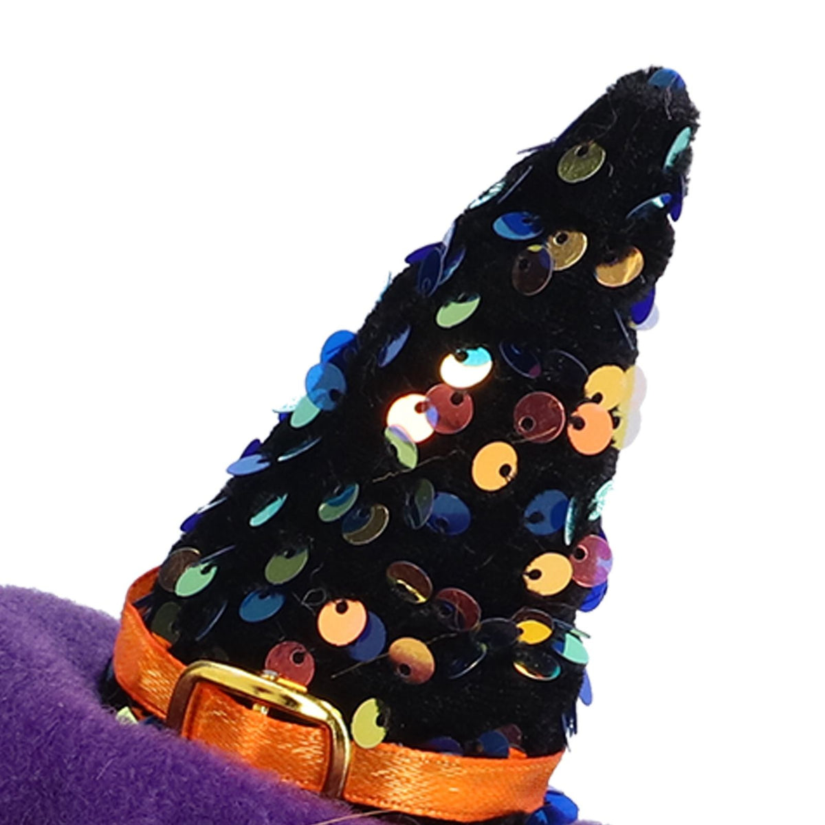 Halloween Dolls Ornament Halloween Plush Gnome with Witch Hat and Vampires Tooth for Halloween DecorationsOrange