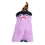 Halloween Dolls Ornament Halloween Plush Gnome with Witch Hat and Vampires Tooth for Halloween DecorationsPurple