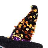 Halloween Dolls Ornament Halloween Plush Gnome with Witch Hat and Vampires Tooth for Halloween DecorationsPurple