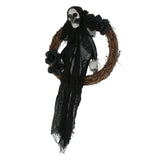 Halloween Ghosts Wreath Front Door Hanging Wreath Ghosts House Decoration Props Halloween Ornaments for Festival Decoration - Top-Down View