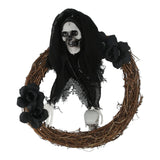 Halloween Ghosts Wreath Front Door Hanging Wreath Ghosts House Decoration Props Halloween Ornaments for Festival Decoration - 45-Degree Angle