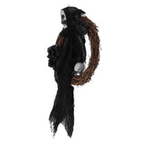 Halloween Ghosts Wreath Front Door Hanging Wreath Ghosts House Decoration Props Halloween Ornaments for Festival Decoration - Low Angle