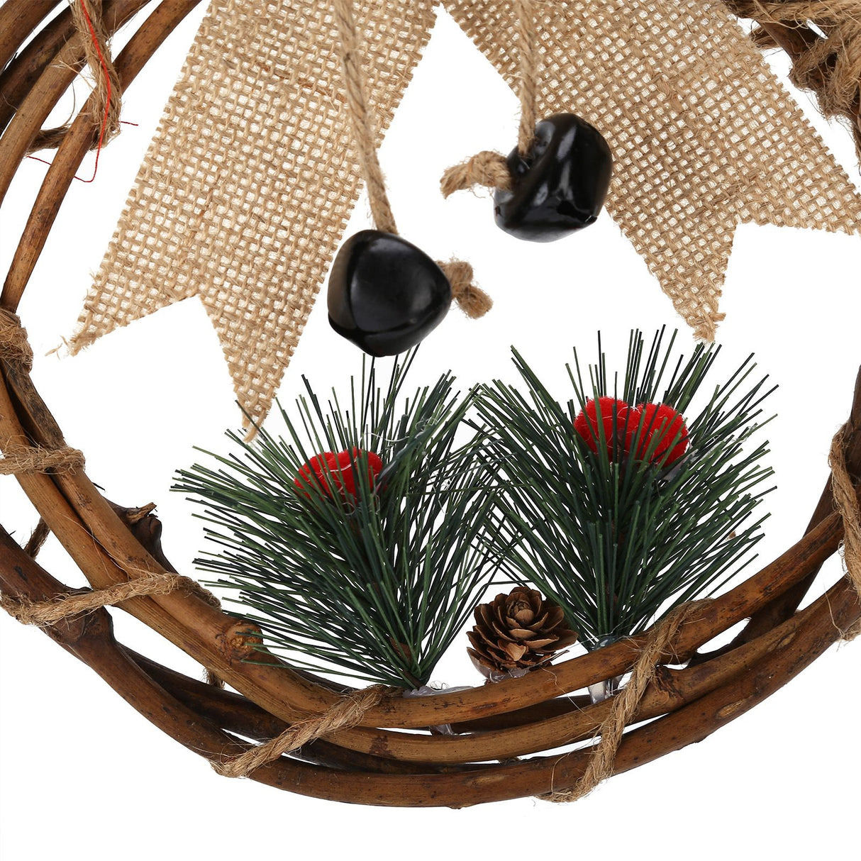 LED Christmas Snowman Wreath Christmas Door Decoration with Light for Home Decorations