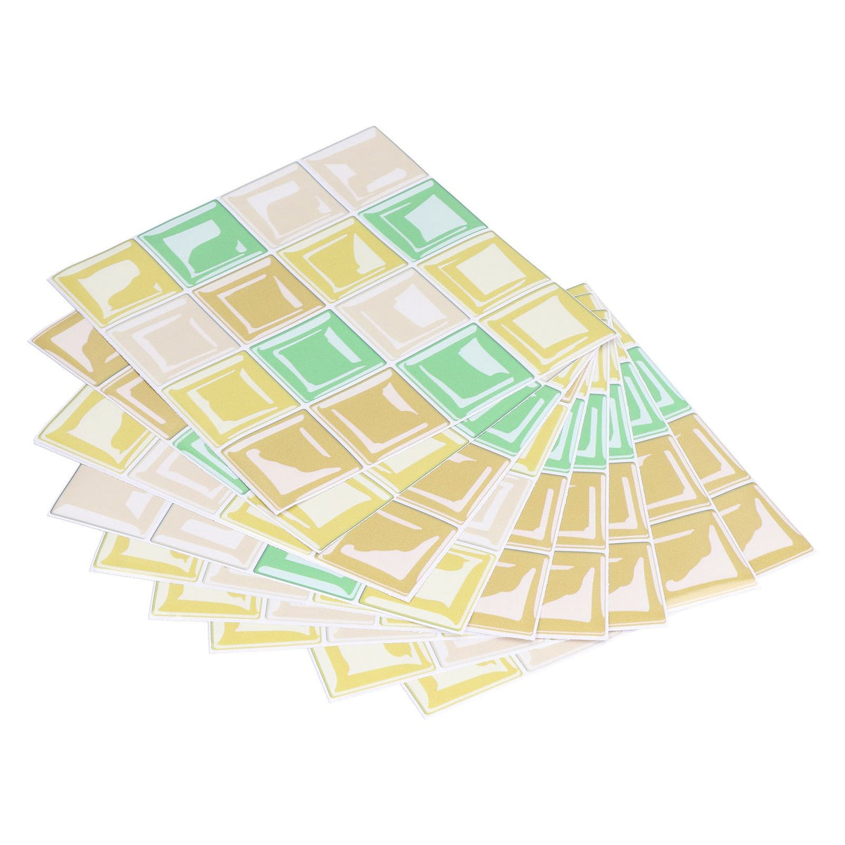 10 Packs Tile Sticker Waterproof Self Adhesive Mosaic Tile Sticker for Kitchen Floor Wall