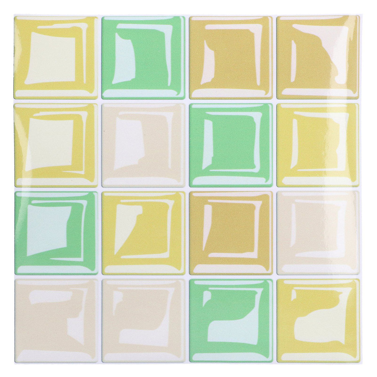 10 Packs Tile Sticker Waterproof Self Adhesive Mosaic Tile Sticker for Kitchen Floor Wall