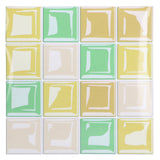 10 Packs Tile Sticker Waterproof Self Adhesive Mosaic Tile Sticker for Kitchen Floor Wall - Close-Up Angle