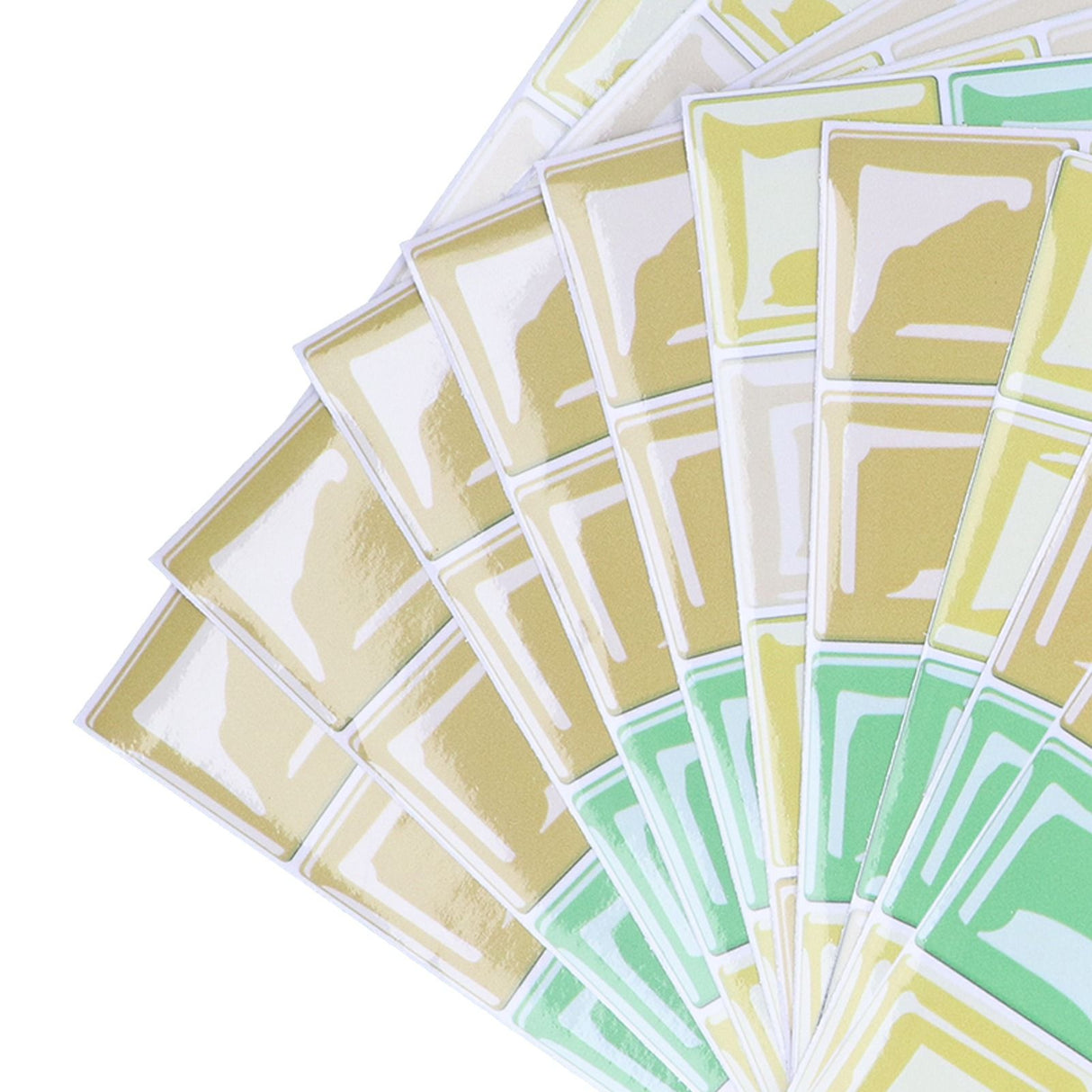 10 Packs Tile Sticker Waterproof Self Adhesive Mosaic Tile Sticker for Kitchen Floor Wall