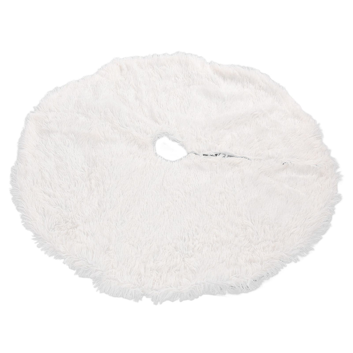 White Christmas Tree Skirts Sophisticated Dense Environmentally Friendly Plush Luxury ChristmasTree SkirtL