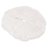 White Christmas Tree Skirts Sophisticated Dense Environmentally Friendly Plush Luxury ChristmasTree SkirtL - Front View