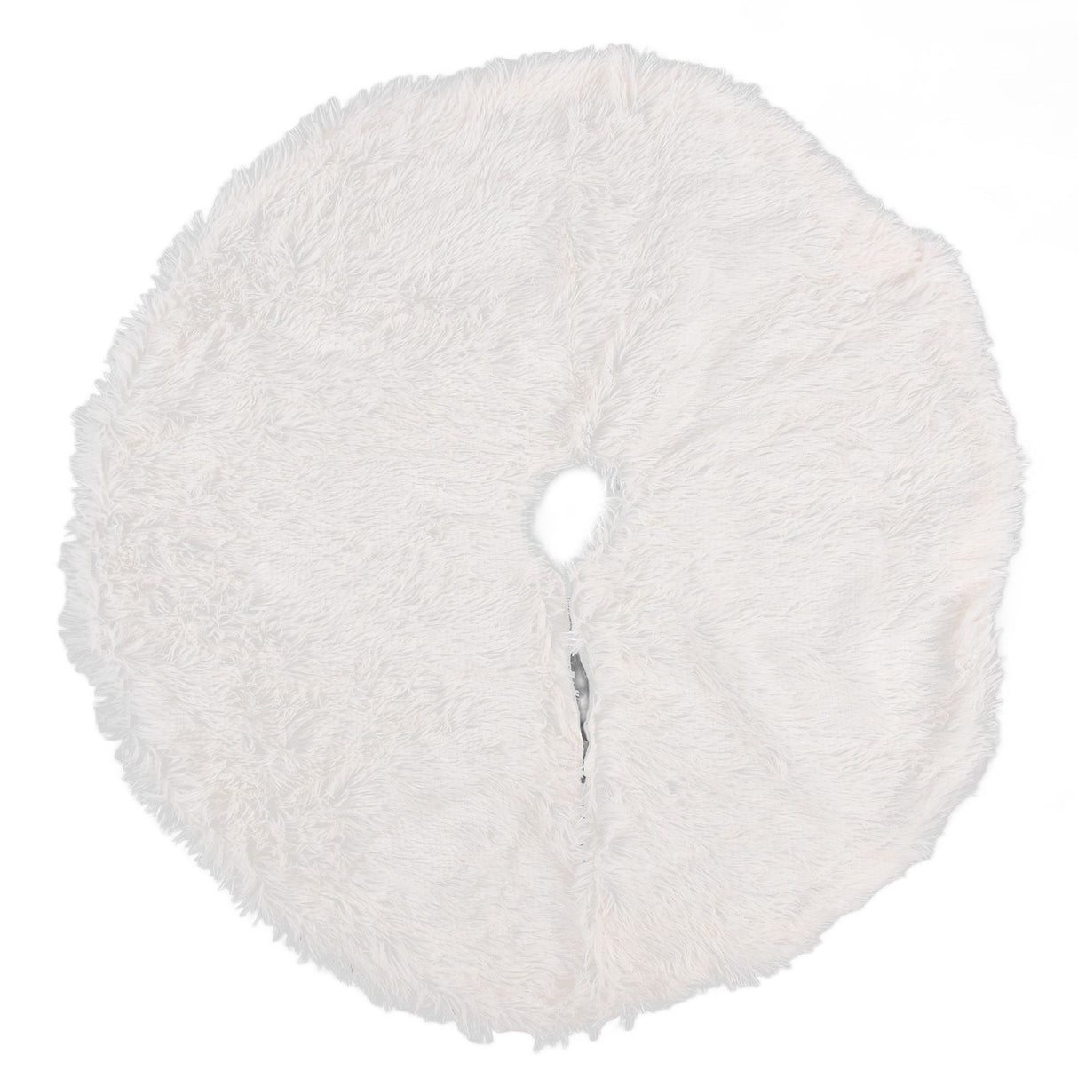 White Christmas Tree Skirts Sophisticated Dense Environmentally Friendly Plush Luxury ChristmasTree SkirtL