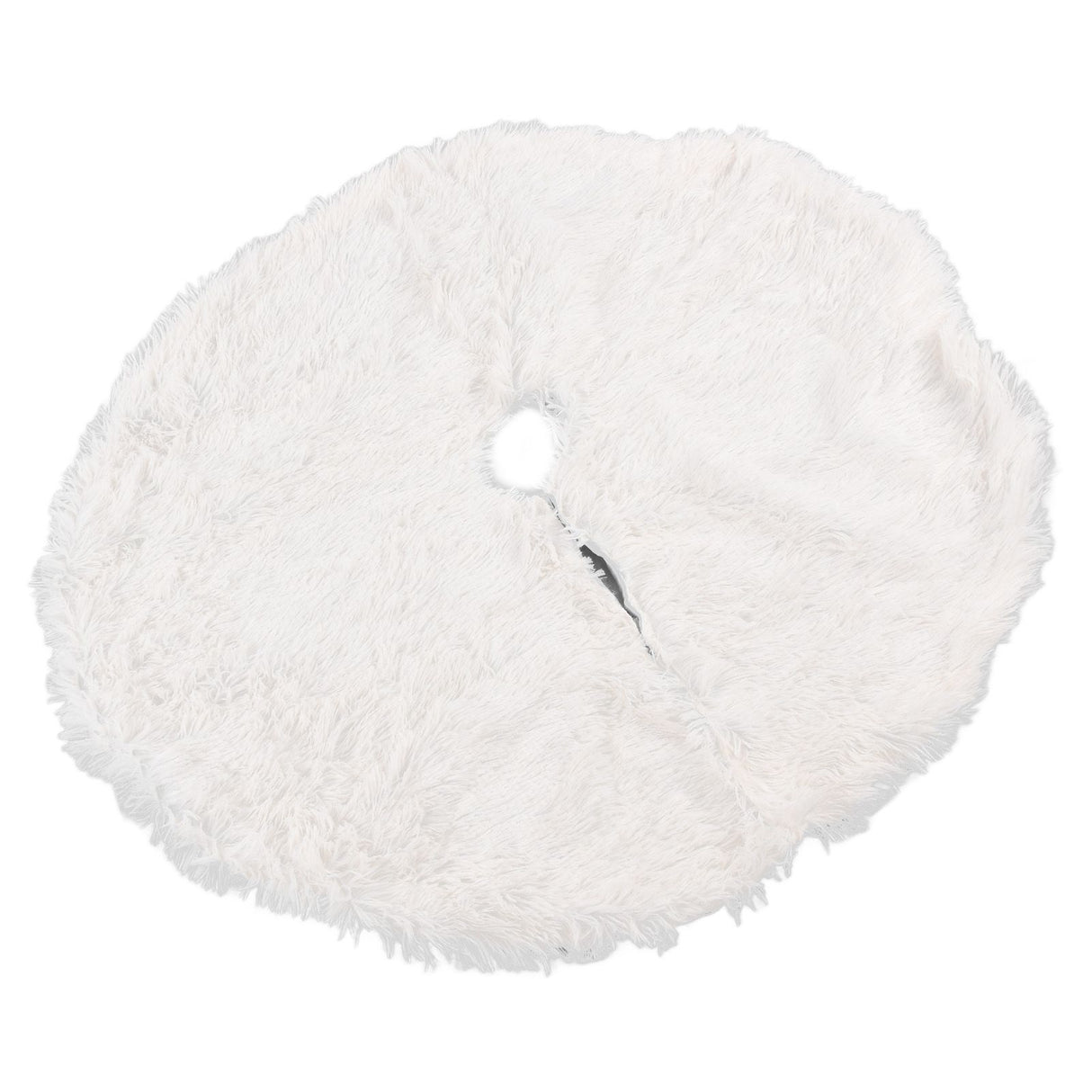 White Christmas Tree Skirts Sophisticated Dense Environmentally Friendly Plush Luxury ChristmasTree SkirtL