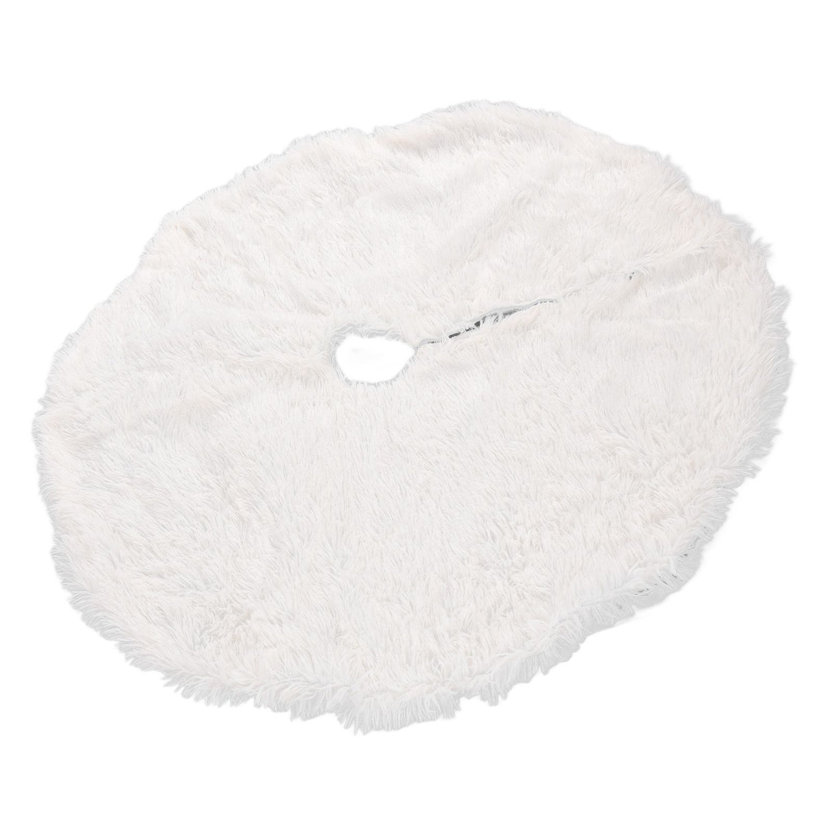 White Christmas Tree Skirts Sophisticated Dense Environmentally Friendly Plush Luxury ChristmasTree SkirtL