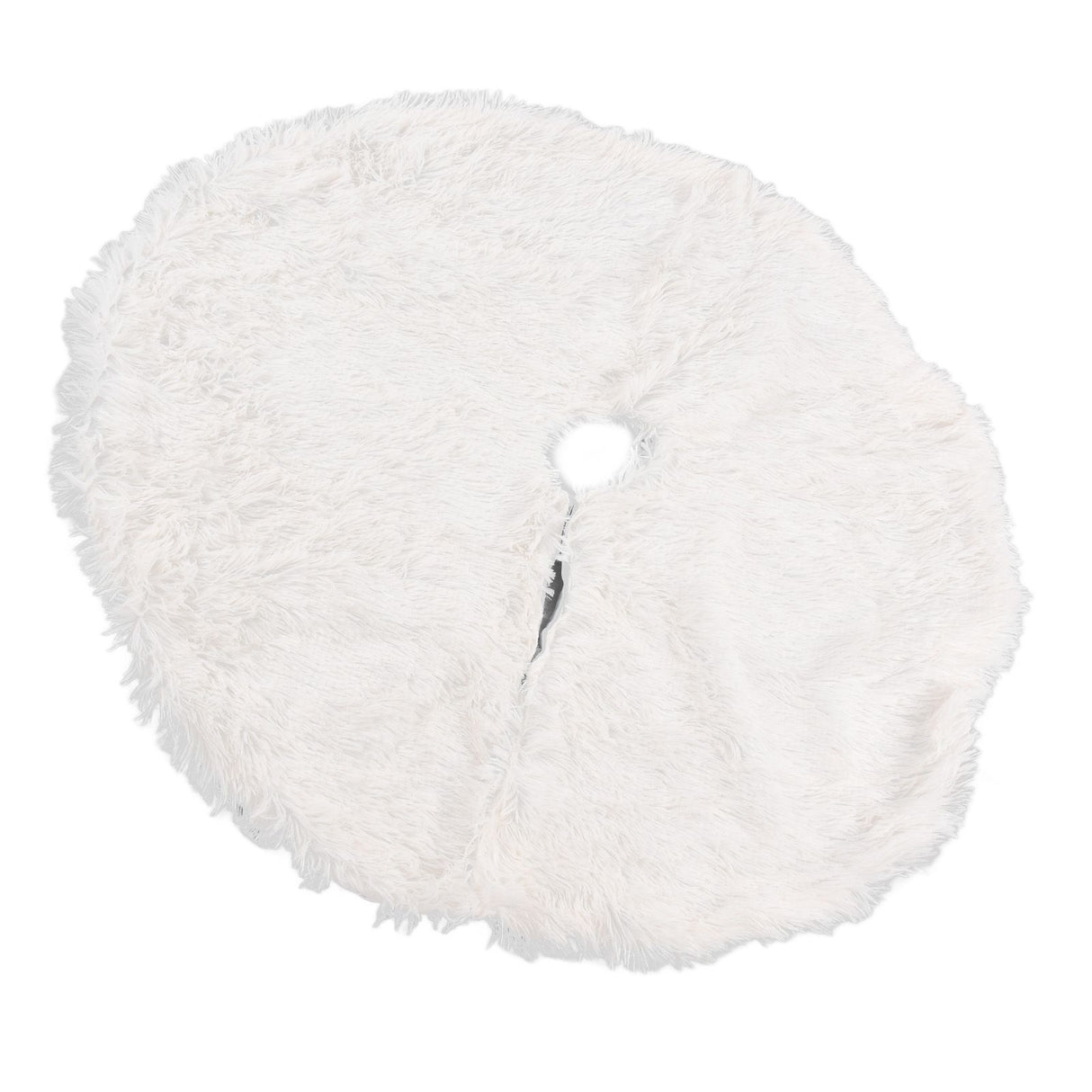 White Christmas Tree Skirts Sophisticated Dense Environmentally Friendly Plush Luxury ChristmasTree SkirtL