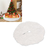 White Christmas Tree Skirts Sophisticated Dense Environmentally Friendly Plush Luxury ChristmasTree SkirtL