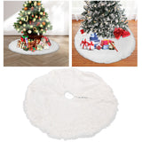 White Christmas Tree Skirts Sophisticated Dense Environmentally Friendly Plush Luxury ChristmasTree SkirtL - Extra Image