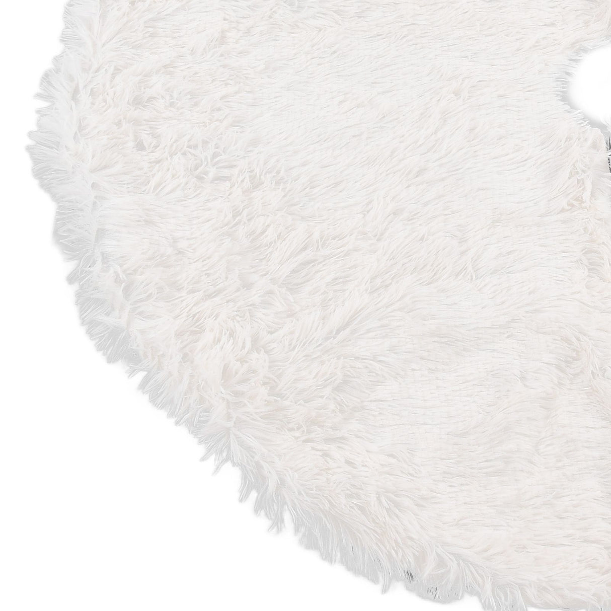 White Christmas Tree Skirts Sophisticated Dense Environmentally Friendly Plush Luxury ChristmasTree SkirtL