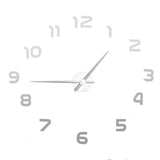 Acrylic Mirror Wall Clock Silent Frameless DIY Self Adhesive Wall Clock for Office Home