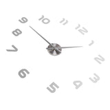 Acrylic Mirror Wall Clock Silent Frameless DIY Self Adhesive Wall Clock for Office Home - Side View