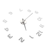 Acrylic Mirror Wall Clock Silent Frameless DIY Self Adhesive Wall Clock for Office Home
