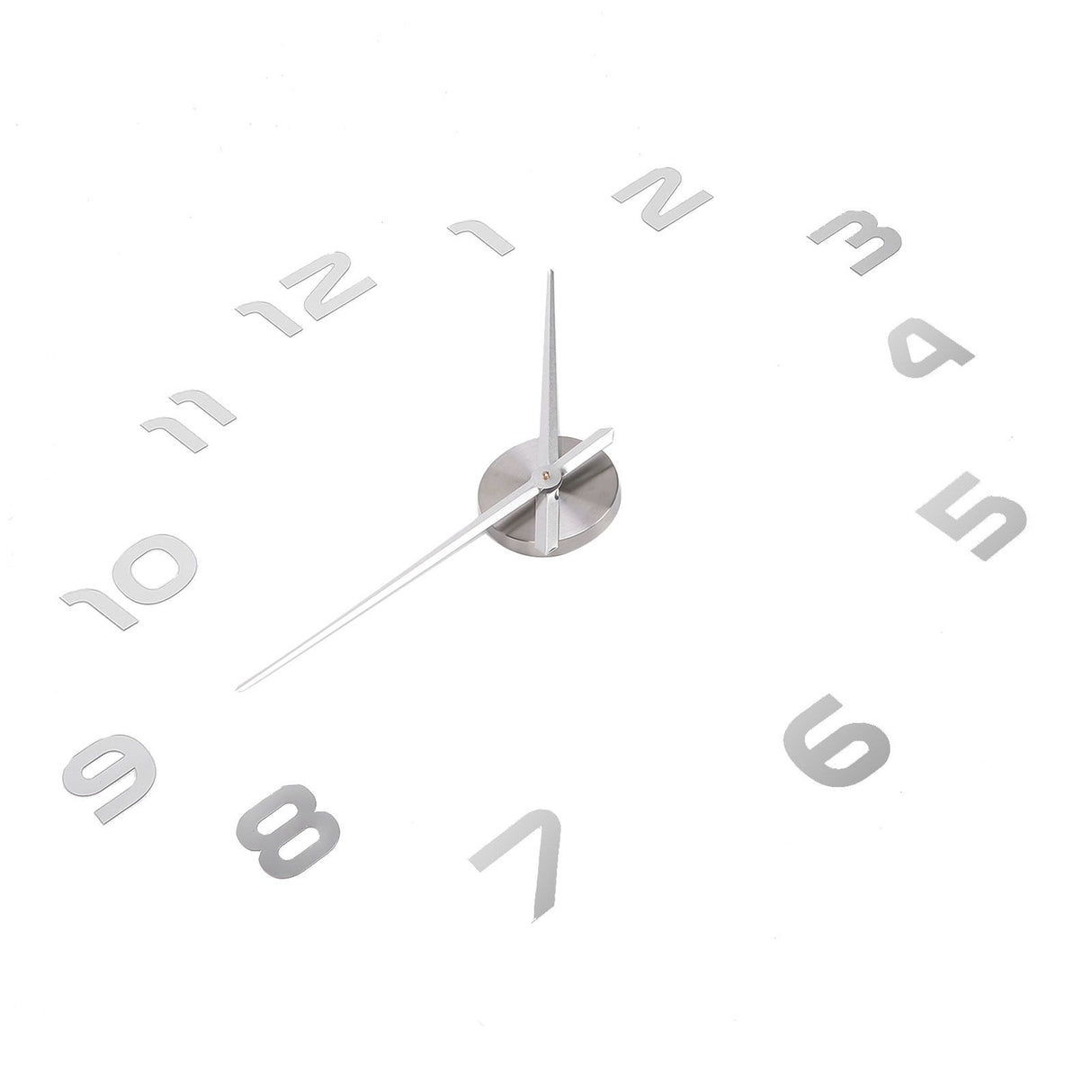 Acrylic Mirror Wall Clock Silent Frameless DIY Self Adhesive Wall Clock for Office Home