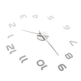 Acrylic Mirror Wall Clock Silent Frameless DIY Self Adhesive Wall Clock for Office Home