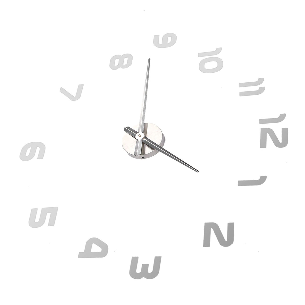 Acrylic Mirror Wall Clock Silent Frameless DIY Self Adhesive Wall Clock for Office Home