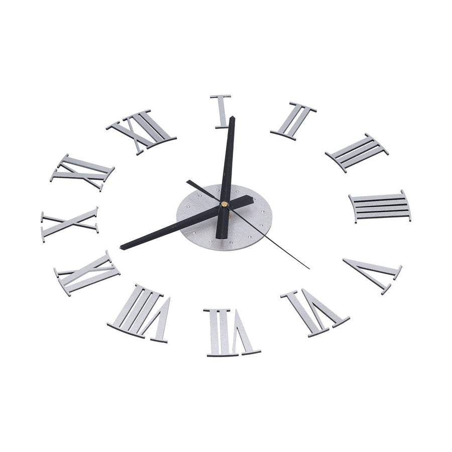 Roman Numerals Design Wall Clock Acrylic Mute Frameless DIY Wall Clock for Home Office