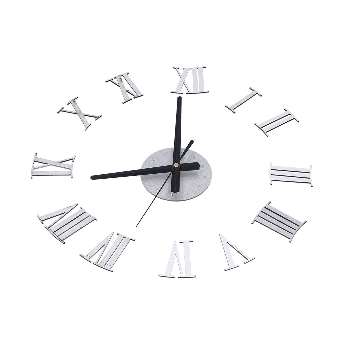 Roman Numerals Design Wall Clock Acrylic Mute Frameless DIY Wall Clock for Home Office