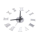Roman Numerals Design Wall Clock Acrylic Mute Frameless DIY Wall Clock for Home Office