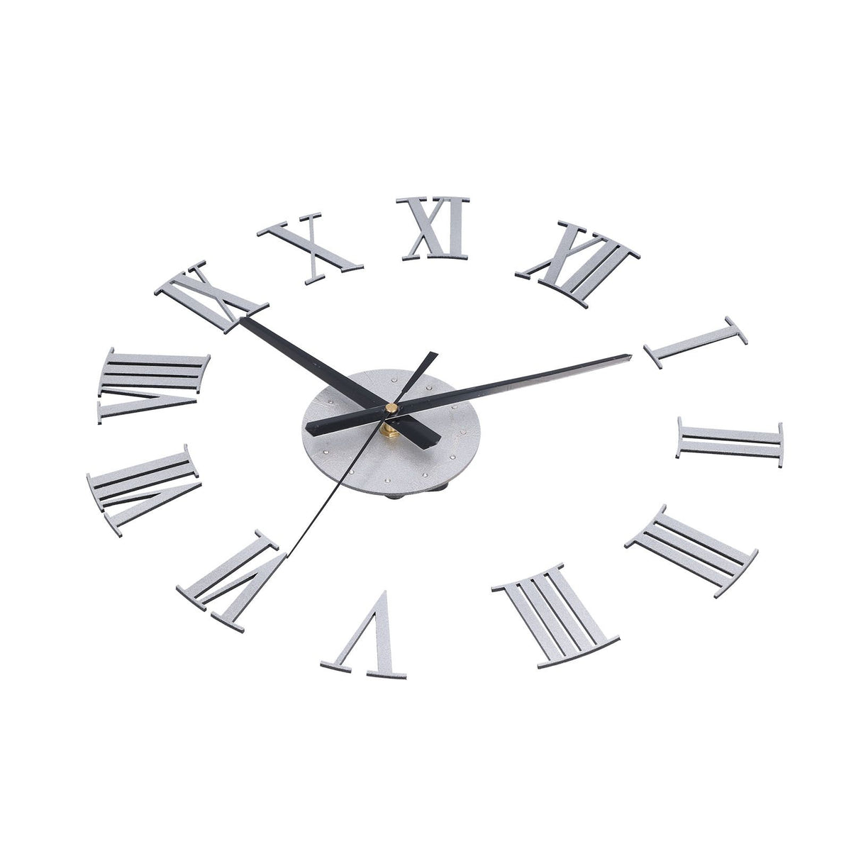 Roman Numerals Design Wall Clock Acrylic Mute Frameless DIY Wall Clock for Home Office